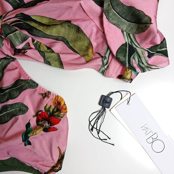 Anthropologie PatBo Tropical One Shoulder Swimsuit - Picture 11 of 14